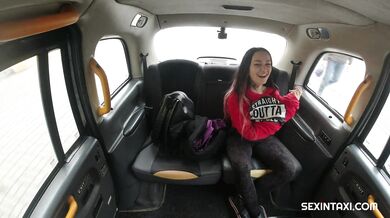 Czech tattooed teen fucked in a taxi