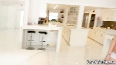 She decides to wake him up with blowjob