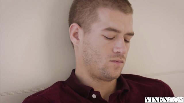 Stepbrother learns from his experienced stepsister