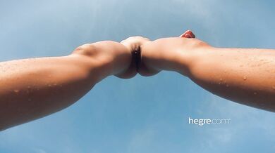 Petite teen amateur naked on the beach