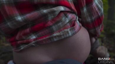 Couple shooting their evening sex in the woods!