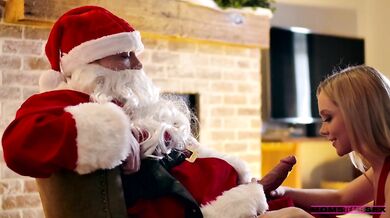 Santa Claus gets into a threesome with milf and teen
