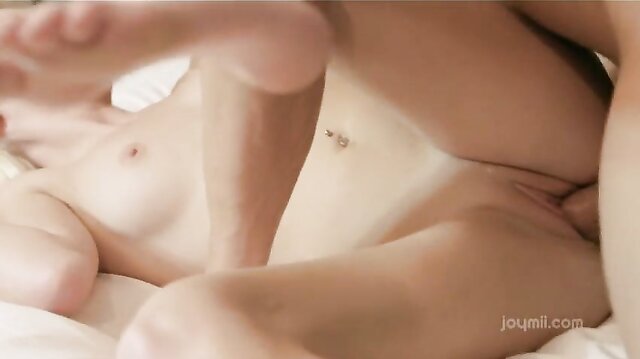 Two horny angels in threesome