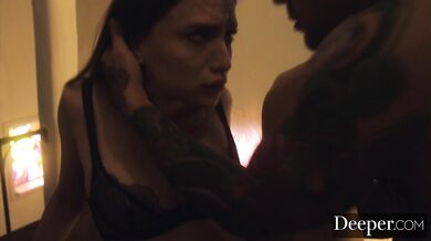 Dominant plays with his scared submissive girl