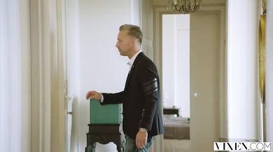 Man joins his caught girlfriend having fun with her girlfriend