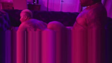 Blonde short-haired milf gets fucked in her massive black ass!