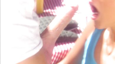 Sexy chick in a BBQ threesome party