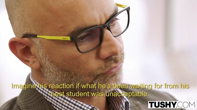 Dominant Italian professor likes to punish naughty students