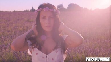 Romantic fucking outdoors with a beautiful view