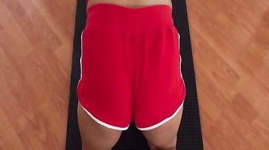 Fitness lesbian threesome