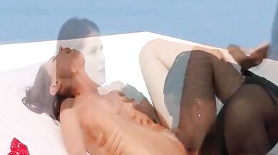 Little Caprice tastes a huge black cock