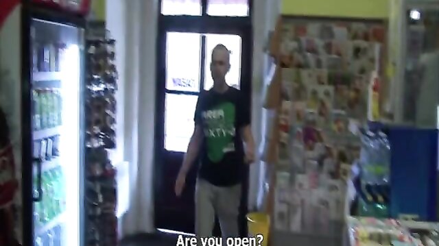 Amateur takes a break at work to fuck