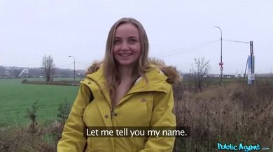 Czech girl having sex in public for money!