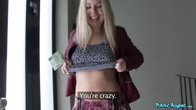 Blonde Natural Russian With Amazing Tits Fucked In Public Staircase