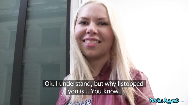 Blonde Natural Russian With Amazing Tits Fucked In Public Staircase