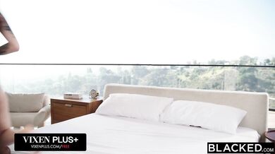 Angel Windell gets down and naughty with her boyfriend's BBC while her loser boyfriend watches in secret