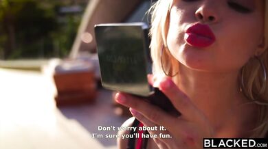 Petite Redhead Lottie Magne And Sexy Blonde Lolly Small Take On Two Huge BBCs