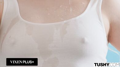 Tiny Little Blonde Haley Spades Gets Her Petite Ass Worked Out In Crazy Double Penetration