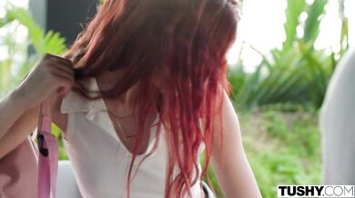 Redhead Pornstar Sirena Milano Loves Getting Her Tight Ass Filled Up By Massive Cock