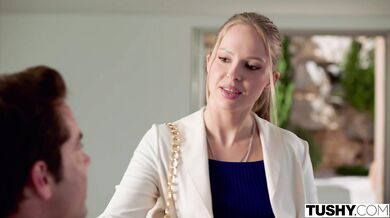 Andie Grey's petite body gets a surprise from her hubby while wife is out