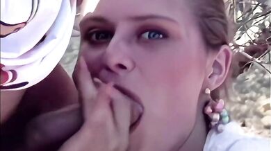 French twins fucked on the beach during vacation
