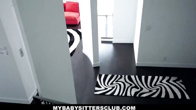 Naughty babysitter Nickey Huntsman Caught Masturbating and then fucked