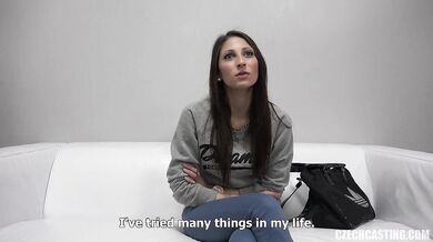 Skinny amateur Anna at casting