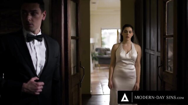 Bridesmaid fucks Italian bride Valentina Nappi on her wedding day