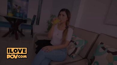 Solange Sun as horny cock sucking cutie on her date night