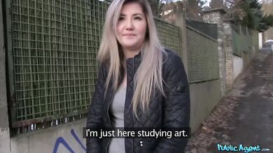 Painfully cute blonde teen gets creampie