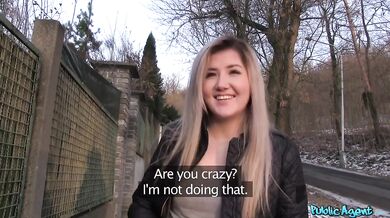 Painfully cute blonde teen gets creampie
