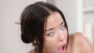 Lia Lin takes BBC in all her holes and enjoys it