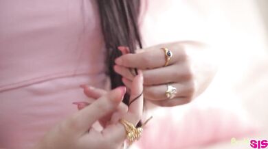 Dolly Paige plays with her new partner