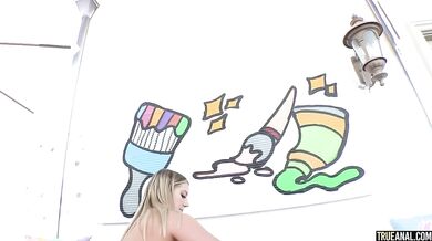 She can't get enough of his cock in her ass