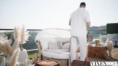 Blonde bombshell Annaleigh Reno can't get enough of her man's hard cock and can't get enough of her own sweet pussy