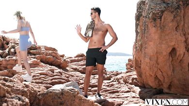 Blonde Vixen Lily Blossom gets wild with a stranger in the great outdoors