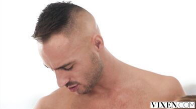 Myra Moans and Scarlet Skies share a cock in a hot threesome