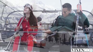 Sonya Blaze & Bunny have a steamy time in the alps - passionate lesbian sex!