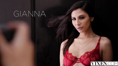 Gianna Dior & Emily Willis take turns pleasing daddy with their small tits & lingerie skills!