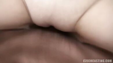 Andrea Casting's big tits bounce as she takes a POV cumshot