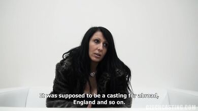 Andrea Casting's big tits bounce as she takes a POV cumshot