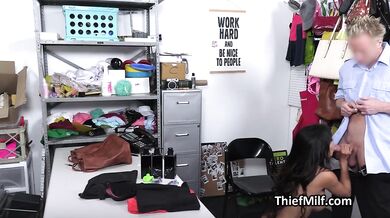 Caught Latina thief with tight ass drilled deep in her ass on spy cam