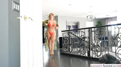 Juliana Grandi can't resist Richelle Ryan's big black cock while her husband is away