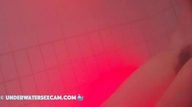 French Teen 18+ Masturbates With The Jet Stream Underwater In A Public Sauna Pool