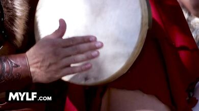 Horny Stepmom And Her Perverted Stepson Celebrate The Goddess Of Fertility By Pounding Her Asshole