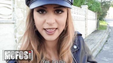 Bella Rico Takes A Public POV Pounding And Gets Her Shaved Pussy Filled With Creamy Cum