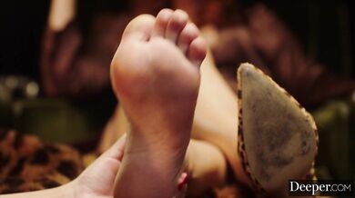 Maitland Ward Baxter And  Violet Myers Share BBC In Intense Threesome