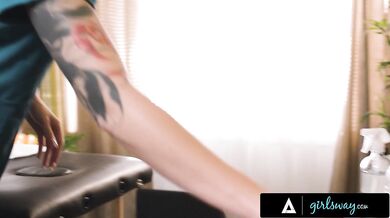 Naughty Masseuses Lilly Bell And Charlotte Sins Close Their Shift With Some Strap On Fun