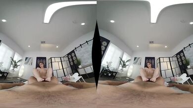 Massage, footjob and cowgirl ride in VR