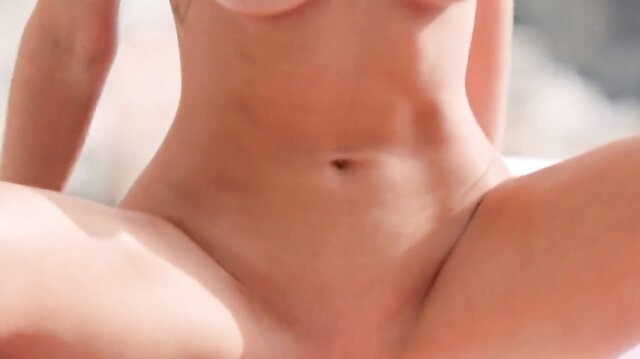 Skinny blonde with small tits Nancy Ace enjoys her vacation with stranger